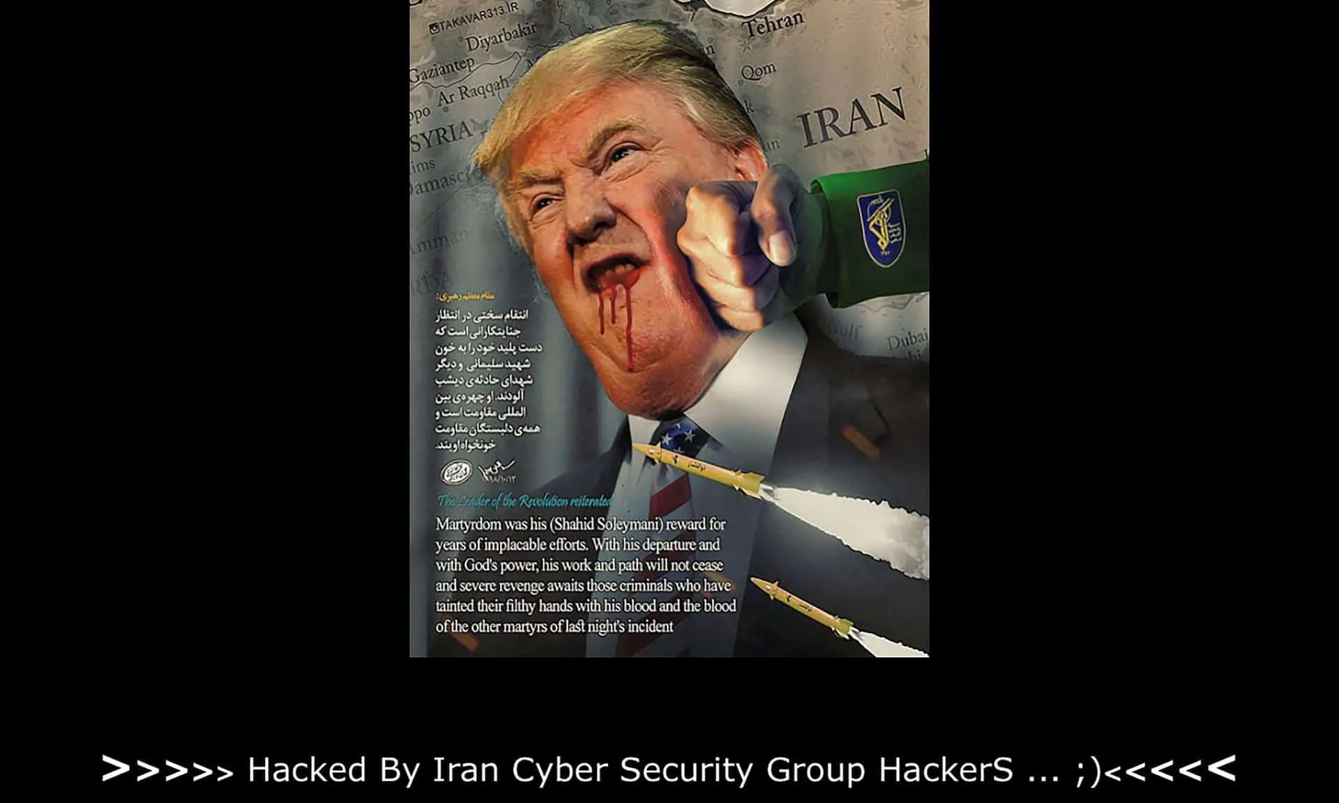 Hacked by Iran CyberSecurity Group Hackers