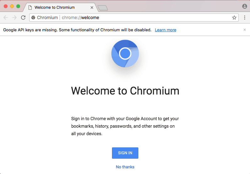 Chromium for mac osX