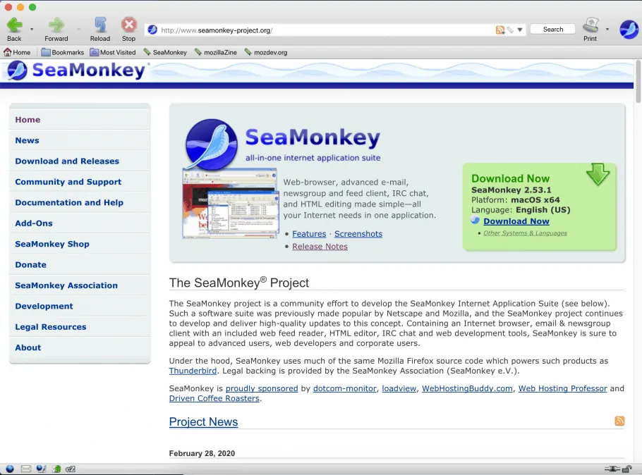 seamonkey internet browser