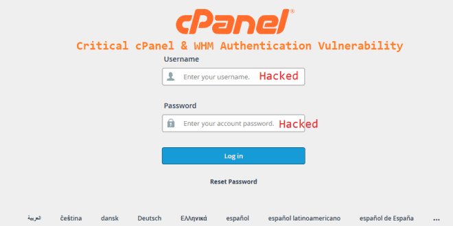 Critical cPanel & WHM Authentication Vulnerability